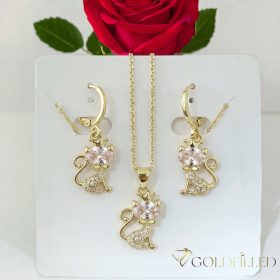   Antiallergene Goldfilled ogrlica 45 cm/1 mm + obesek + uhani  Barva 14K