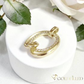 Antiallergijski Goldfilled obesek 25 mm, barva 14K