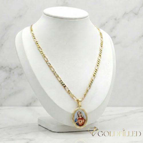 Antiallergijska Goldfilled ogrlica 60cm/3,5mm + obesek, barva 14K
