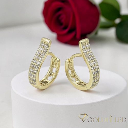 Goldfilled antialergijski uhani 17 mm 14K barva