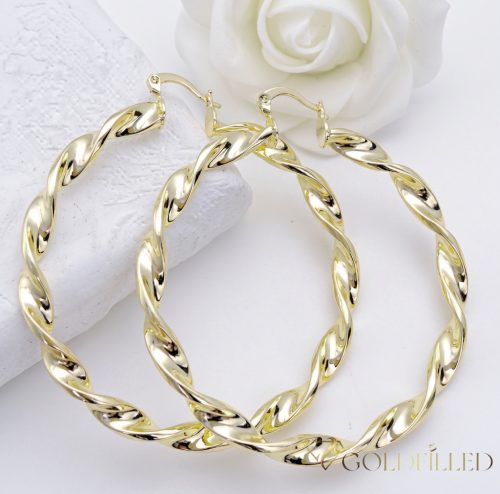 Goldfilled Antialergijske Obročaste uhani 60mm 14K barva