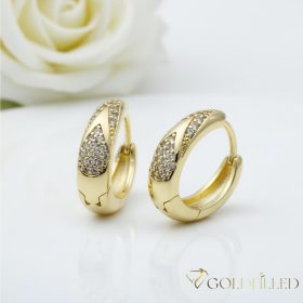 Goldfilled antialergijski uhani 19 mm 14K barva