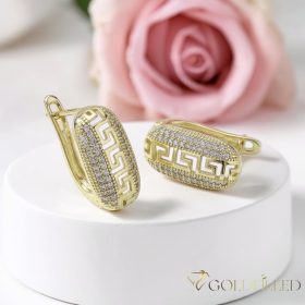 Goldfilled antialergijski uhani 20 mm 14K barva