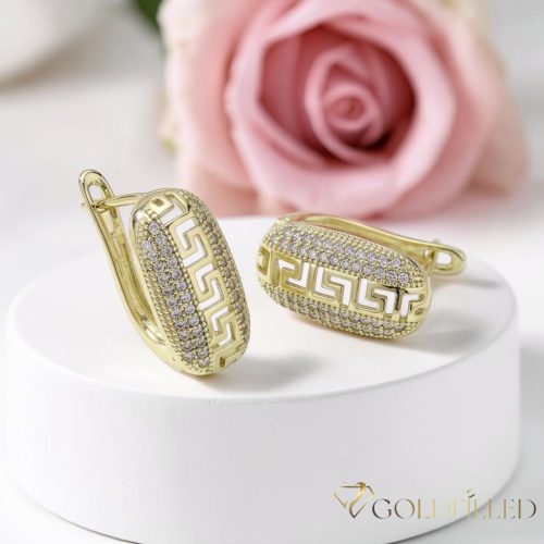 Goldfilled antialergijski uhani 20 mm 14K barva