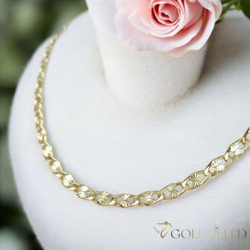 Antialergijska ogrlica Goldfilled 55cm dolga in 4mm široka Barva 14K