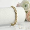 Antiallergene pozlačen zapestnica „Goldfilled“, dolžina 17 cm in širina 6 mm, barva 14K