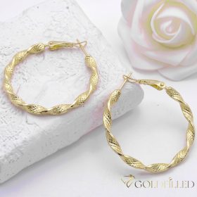 Goldfilled Antialergijske  uhani 35mm 14K barva