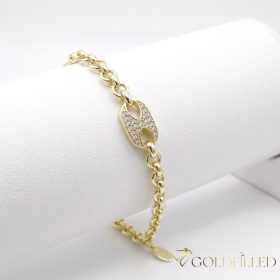   Antiallergene pozlačen zapestnica „Goldfilled“,17-20cm/4-8mm , barva 14K
