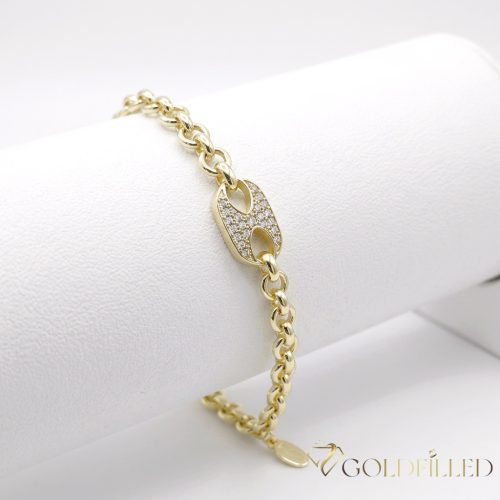 Antiallergene pozlačen zapestnica „Goldfilled“,17-20cm/4-8mm , barva 14K