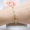 Antiallergene pozlačen zapestnica „Goldfilled“, dolžina 19 cm in širina 4 mm, barva 14K