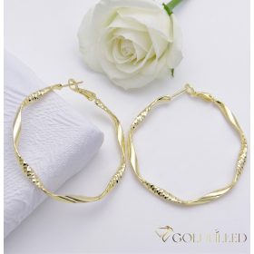 Goldfilled Antialergijske Obročaste uhani 50mm 14K barva