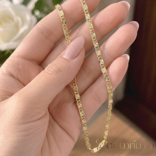 Antialergijska ogrlica Goldfilled 60cm dolga in 3mm široka Barva 14K