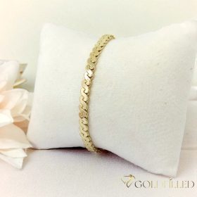   Antiallergene pozlačen zapestnica „Goldfilled“, dolžina 19 cm in širina 4 mm, barva 14K