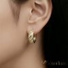 Goldfilled antialergijski uhani 18mm 14K barva
