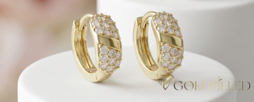 Goldfilled antialergijski uhani 14mm 14K barva  