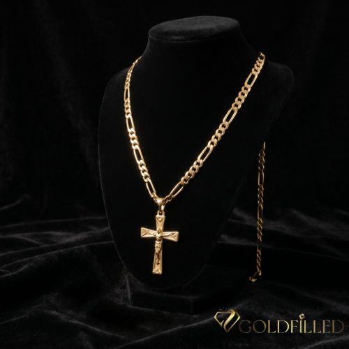 Antiallergijska Goldfilled ogrlica 45cm/4mm + obesek, barva 18K