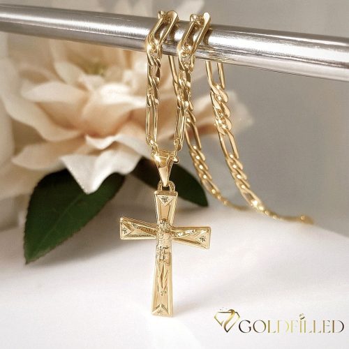 Antiallergijska Goldfilled ogrlica 45cm/4mm + obesek, barva 18K