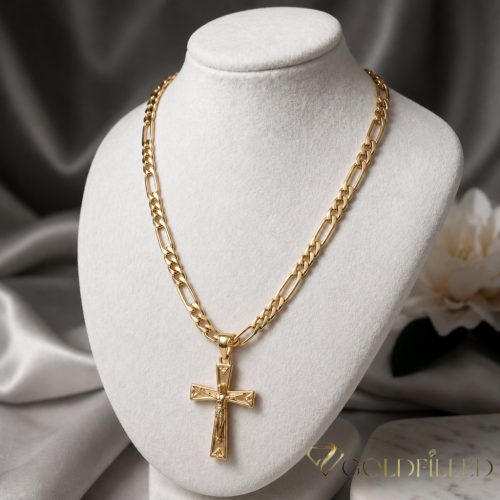 Antiallergijska Goldfilled ogrlica 45cm/4mm + obesek, barva 18K