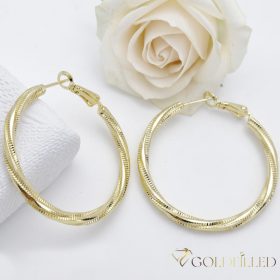 Goldfilled Antialergijske Obročaste uhani 40mm 14K barva