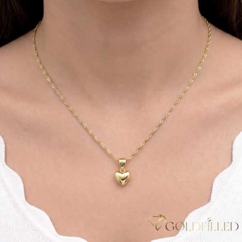 Antiallergijska Goldfilled ogrlica 45cm/2mm + obesek, barva 14K (Priporočljivo za otroke do največ 7. leta starosti!)