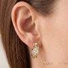 Goldfilled antialergijski uhani 20 mm 14K barva