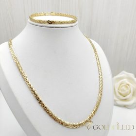   Antiallergene Goldfilled Ogrlica 50cm/4,5mm + Zapestnica 20cm , barva 14K