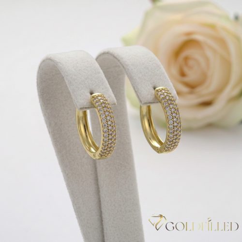 Goldfilled antialergijski uhani 17 mm 14K barva
