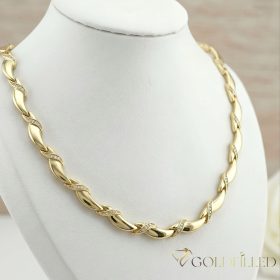   Ekskluzivna antiallergene pozlačena ogrlica „Goldfilled“,  več velikostih debelina 7 mm , barva 14K