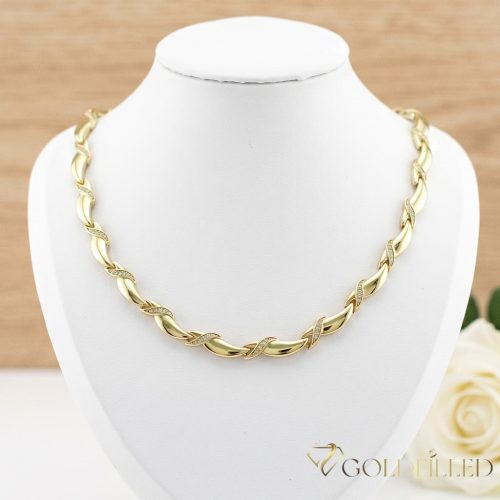 Ekskluzivna antiallergene pozlačena ogrlica „Goldfilled“,  več velikostih debelina 7 mm , barva 14K