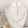Antiallergene Goldfilled Ogrlica 45 cm/6-8mm + Zapestnica 19cm + Uhani, barva 14K