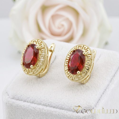 Goldfilled antialergijski uhani 18mm 14K barva