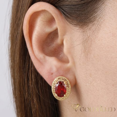 Goldfilled antialergijski uhani 18mm 14K barva