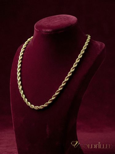 Antialergijska luksuzna ogrlica Goldfilled 45cm dolga in 5 mm široka Barva 14K