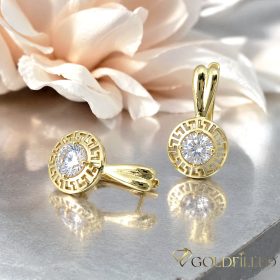Goldfilled antialergijski uhani 19 mm 14K barva