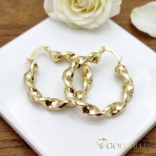Goldfilled Antialergijske  uhani 30mm 14K barva