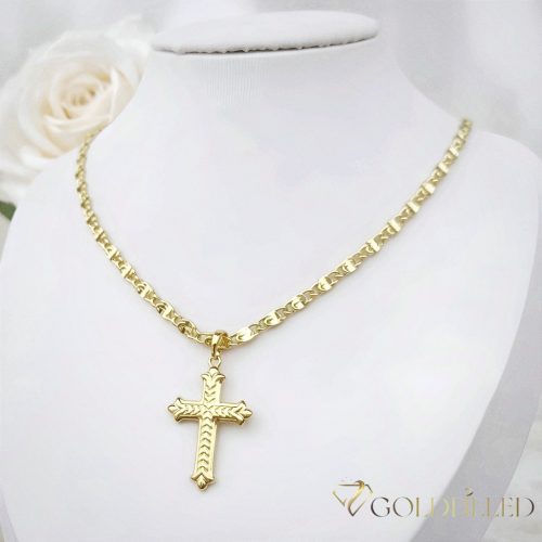 Antiallergijska Goldfilled ogrlica 55cm/4mm + obesek, barva 14K