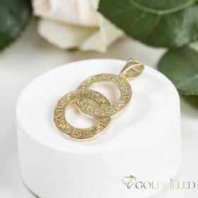 Antiallergijski Goldfilled obesek 32 mm, barva 14K
