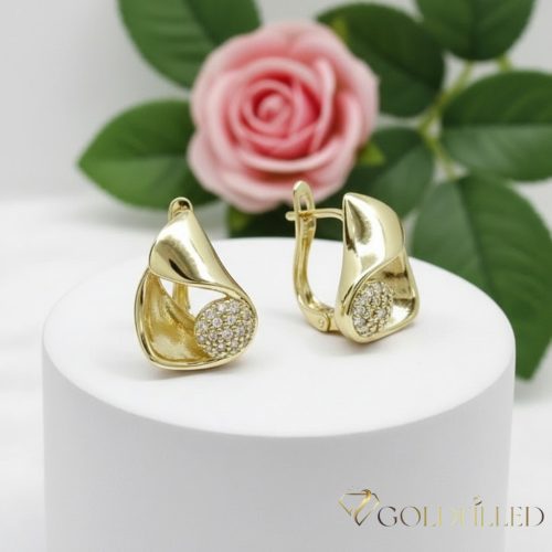 Goldfilled antialergijski uhani 17mm 14K barva