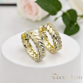 Goldfilled antialergijski uhani 20 mm 14K barva