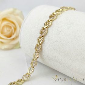   Antiallergene pozlačen zapestnica „Goldfilled“, dolžina 17cm in širina 7 mm, barva 14K