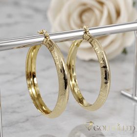 Goldfilled Antialergijske Obročaste uhani 50mm 14K barva