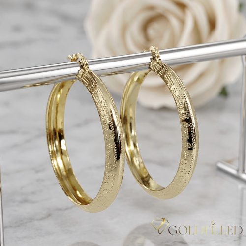 Goldfilled Antialergijske Obročaste uhani 50mm 14K barva