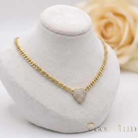   Antialergijska luksuzna ogrlica Goldfilled 45-50cm dolga in 5 mm široka Barva 14K