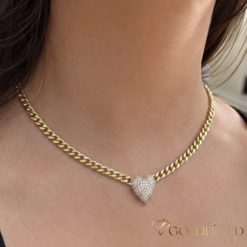 Antialergijska luksuzna ogrlica Goldfilled 45-50cm dolga in 5 mm široka Barva 14K
