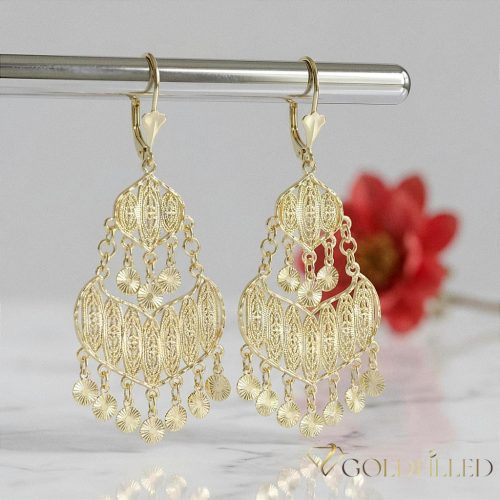 Goldfilled Antiallergene Uhani 78mm 14K barva