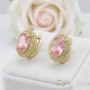 Goldfilled antialergijski uhani 18mm 14K barva