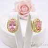 Goldfilled antialergijski uhani 18mm 14K barva