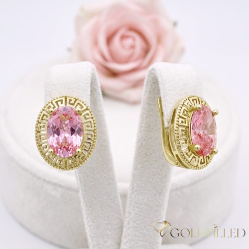 Goldfilled antialergijski uhani 18mm 14K barva