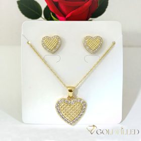   Antiallergene Goldfilled ogrlica 45 cm/1 mm + obesek + uhani  Barva 14K
