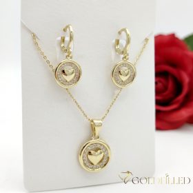   Antiallergene Goldfilled ogrlica 45 cm/1 mm + obesek + uhani  Barva 14K